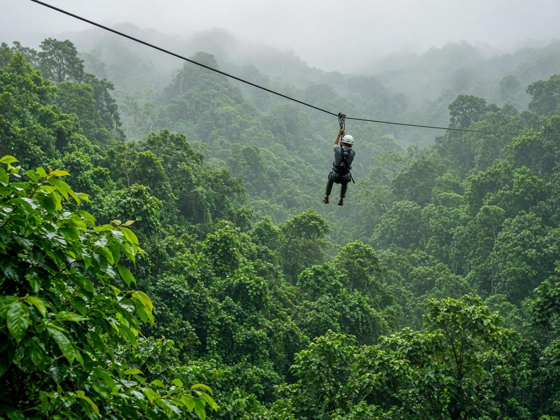 A zipline through the green canopy of North Kohala